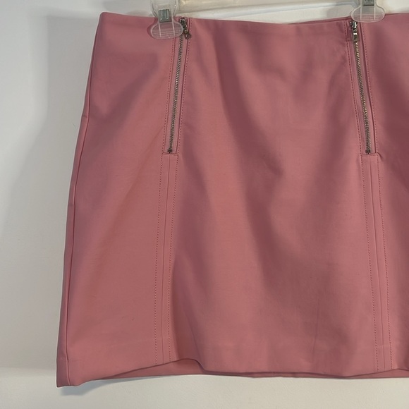 Career Contemporary Mini Skirt LOFT Pink 14 Zip Barbiecore Femme Retro Mod - Picture 4 of 13